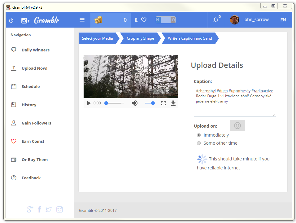Upload videa na Instagram Upload videa na Instagram