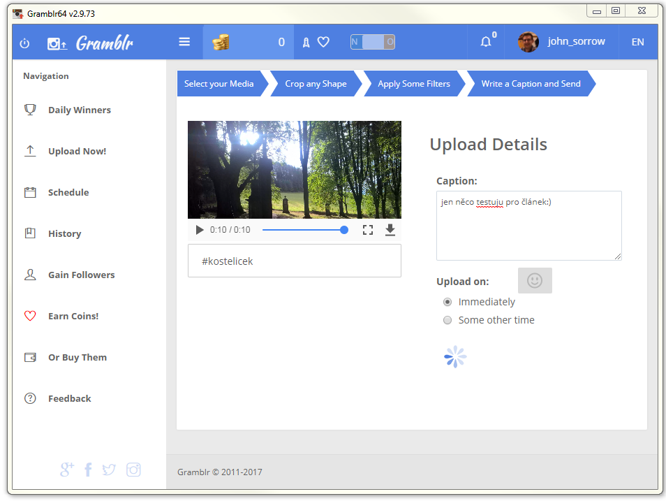 Upload videa z fotky Upload videa z fotky