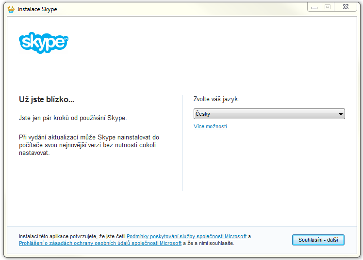 Instalace Skype Instalace Skype