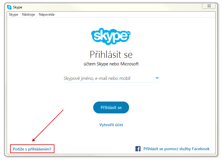 Obnova hesla na Skype Obnova hesla na Skype