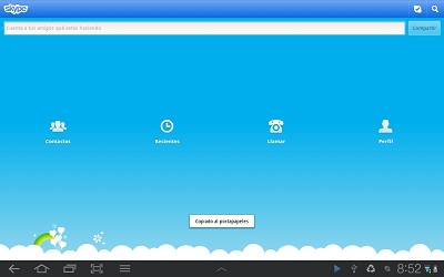 Skype rozhraní Skype rozhraní
