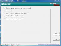 Výběr scanovacího módu Norman Malware Cleaner Výběr scanovacího módu