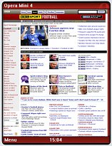 Vzhled stránky Opera Mini (mobilní) Vzhled stránky