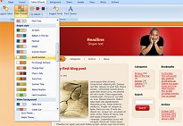 Artisteer - Přehledné menu Artisteer - Přehledné menu