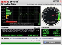 Konec testu SpeedConnect Connection Tester Konec testu