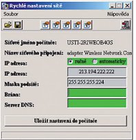 Nastavení sítě WiFi Nastavení sítě WiFi