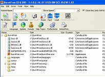 Starý vzhled programu Burn4Free Starý vzhled programu