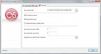 Nastavení programu je strohé, ale postačí Lacey - Free Music Downloader Nastavení programu je strohé, ale postačí