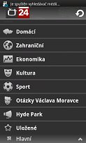 Android verze ČT24 (mobilní) Android verze