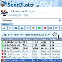Správa adresáře SendBlaster Správa adresáře