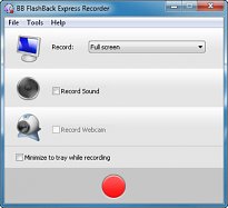 Snadné nahrávání obrazovky BB FlashBack Express Snadné nahrávání obrazovky