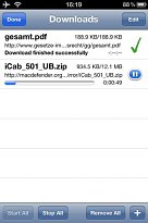 Stažené soubory iCab Mobile (mobilní) Stažené soubory
