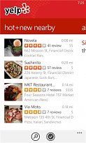Vyhledávání blízkých hospod Yelp (mobilní) Vyhledávání blízkých hospod