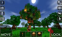 Hořící stromy Survivalcraft (mobilní) Hořící stromy