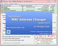 Autor Technitium MAC Address Changer Autor