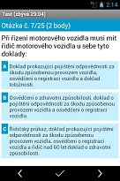 Otázka z testu Autoškola 2013 (mobilní) Otázka z testu