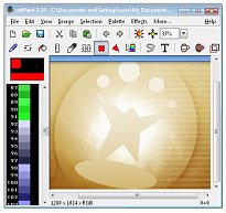 Vzhled programu mtPaint Vzhled programu