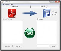 Vzhled programu First PDF Vzhled programu