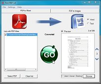 Průběh převodu First PDF Průběh převodu