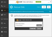 Rescue disk avast! Free Antivirus 2014 Rescue disk