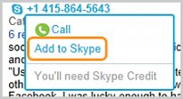 Uložení kontaktu Skype Click to Call Uložení kontaktu