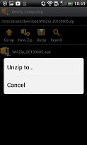 Unzip WinZip (mobilní) Unzip