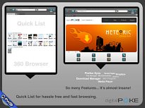 Quick List 360 Web Browser (mobilní) Quick List