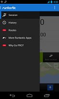 Možnosti Runtastic (mobilní) Možnosti
