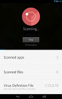Skenování Avira Security Antivirus & VPN (mobilní) Skenování