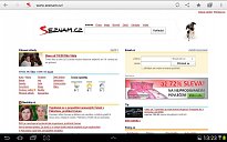 Základní vzhled Seznam.cz (mobilní) Základní vzhled