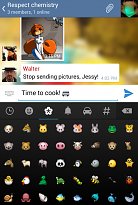 Obrázky do textu Telegram (mobilní) Obrázky do textu