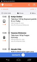 Popis trasy Moovit (mobilní) Popis trasy