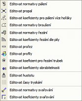 Možnosti editace TPV výpočty Možnosti editace