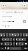 Rozpracovaný email Email.cz (mobilní) Rozpracovaný email