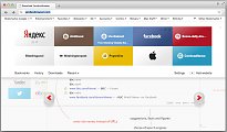 Rozhraní prohlížeče Yandex Browser Rozhraní prohlížeče