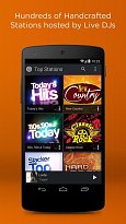 Stovky hudebních stanic Slacker Radio (mobilní) Stovky hudebních stanic