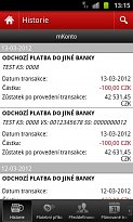 Historie mBank CZ (mobilní) Historie