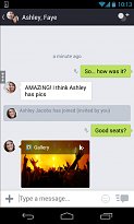 Ukázka konverzace Kik (mobilní) Ukázka konverzace