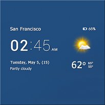 Transparent clock & weather (mobilní)