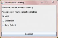 Bluetooth nebo Wi-Fi AndroMouse Bluetooth nebo Wi-Fi