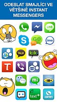 Sdílení v messengerech Emojidom smajlíky a emoji HD (mobilní) Sdílení v messengerech