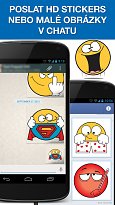 Posílání v chatu Emojidom smajlíky a emoji HD (mobilní) Posílání v chatu