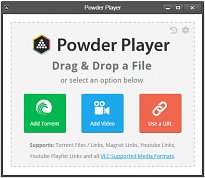 Možnosti programu Powder Player Možnosti programu