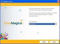Výběr jazyka FotoMagica Výběr jazyka
