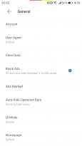 Hlavní možnosti Via Browser (mobilní) Hlavní možnosti