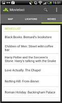 Filmy Filmová místa (mobilní) Filmy