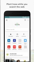 Sázení stromů Ecosia (mobilní) Sázení stromů