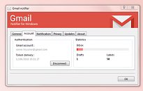 Účet Gmail notifier Účet