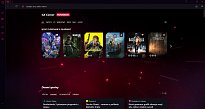 Hlavní okno programu Opera GX Hlavní okno programu