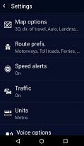 Možnosti navigace HERE WeGo (mobilní) Možnosti navigace